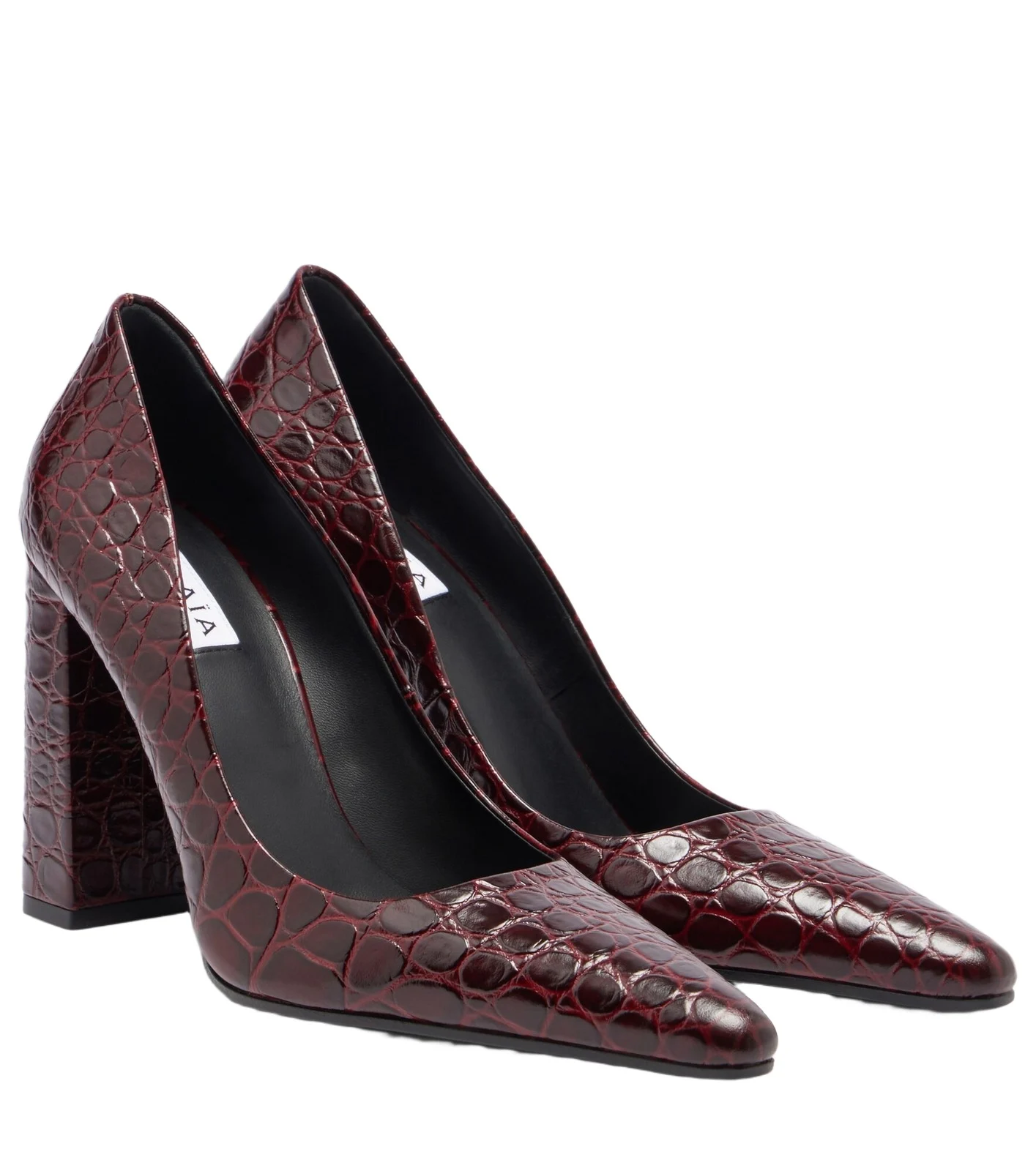 Pointy 90 croc-effect leather pumps Pointy 90 croc-effect leather pumps