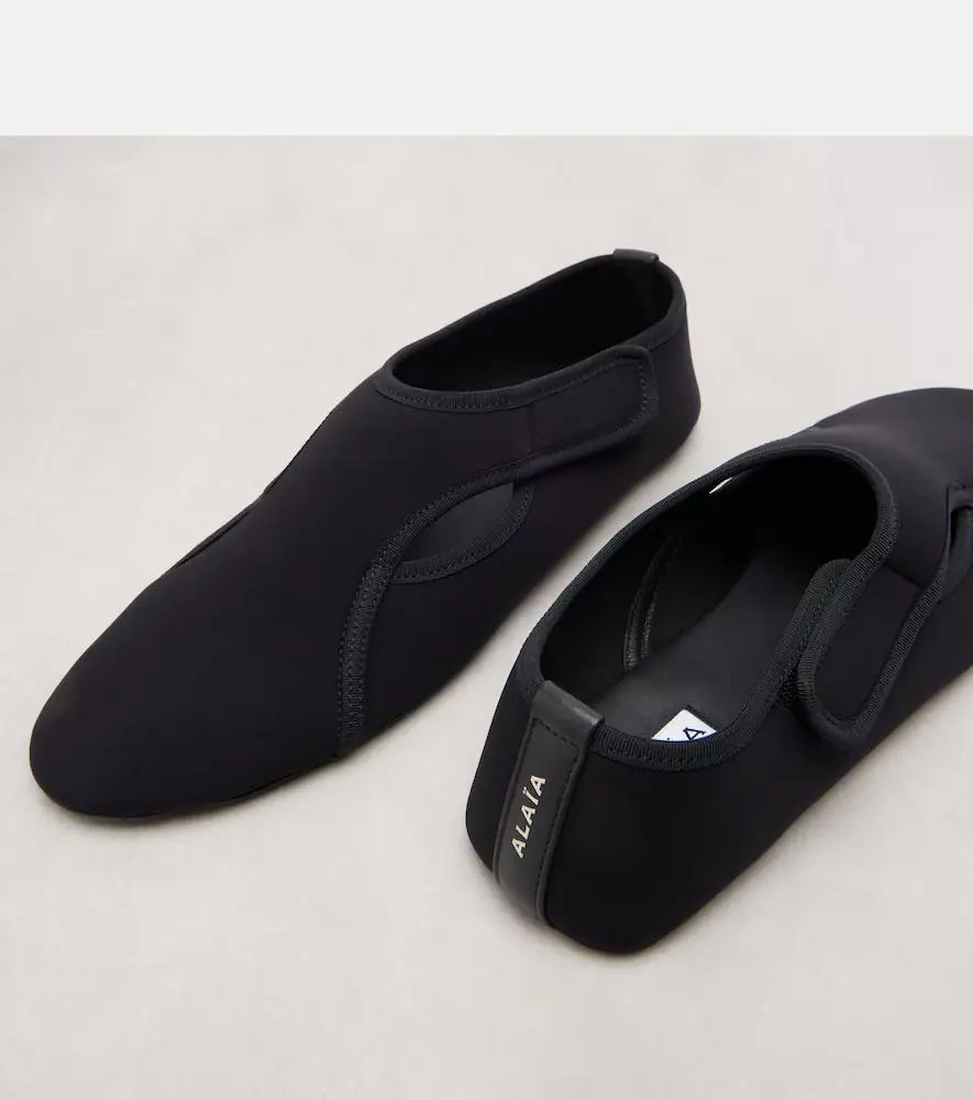 Alaïa Alaïa Flex leather-trimmed ballet flats | Thumbnail 3 Alaïa Alaïa Flex leather-trimmed ballet flats | Thumbnail 3