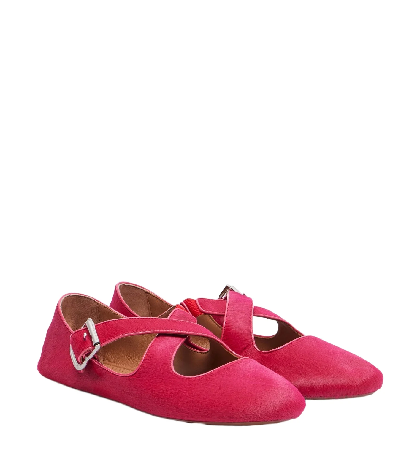 Calf hair ballet flats Calf hair ballet flats