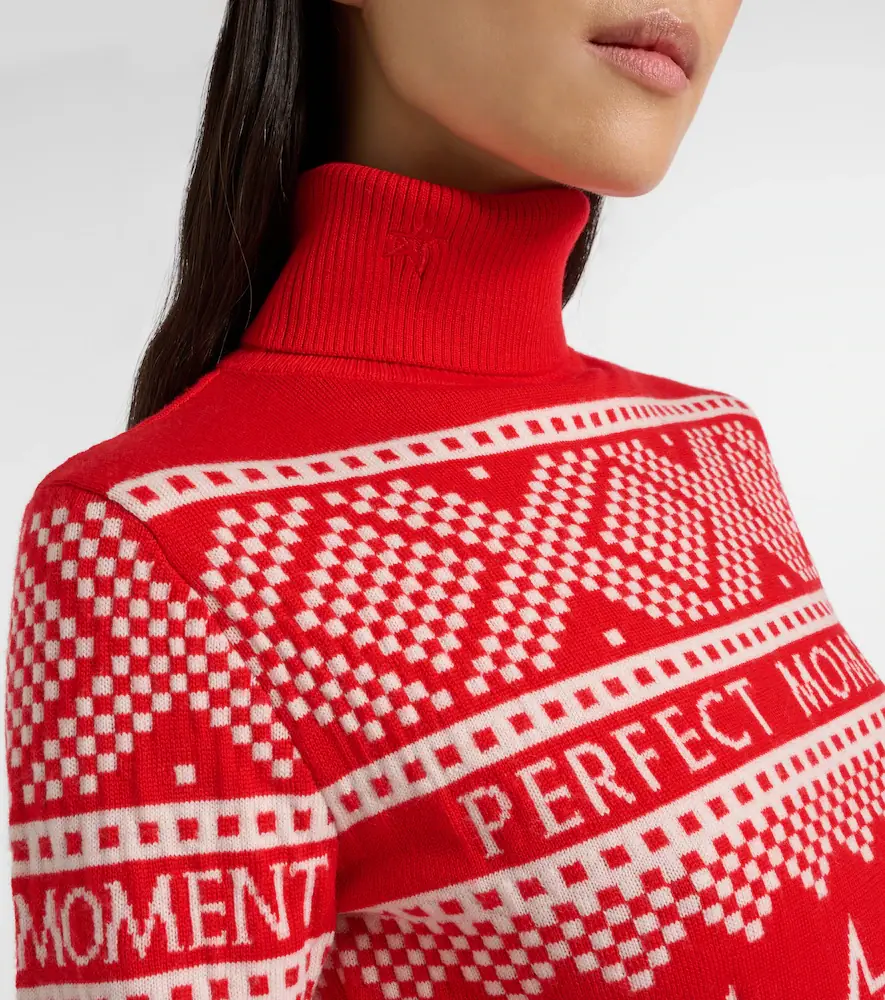 Perfect Moment Holiday intarsia wool turtleneck sweater | Thumbnail 2