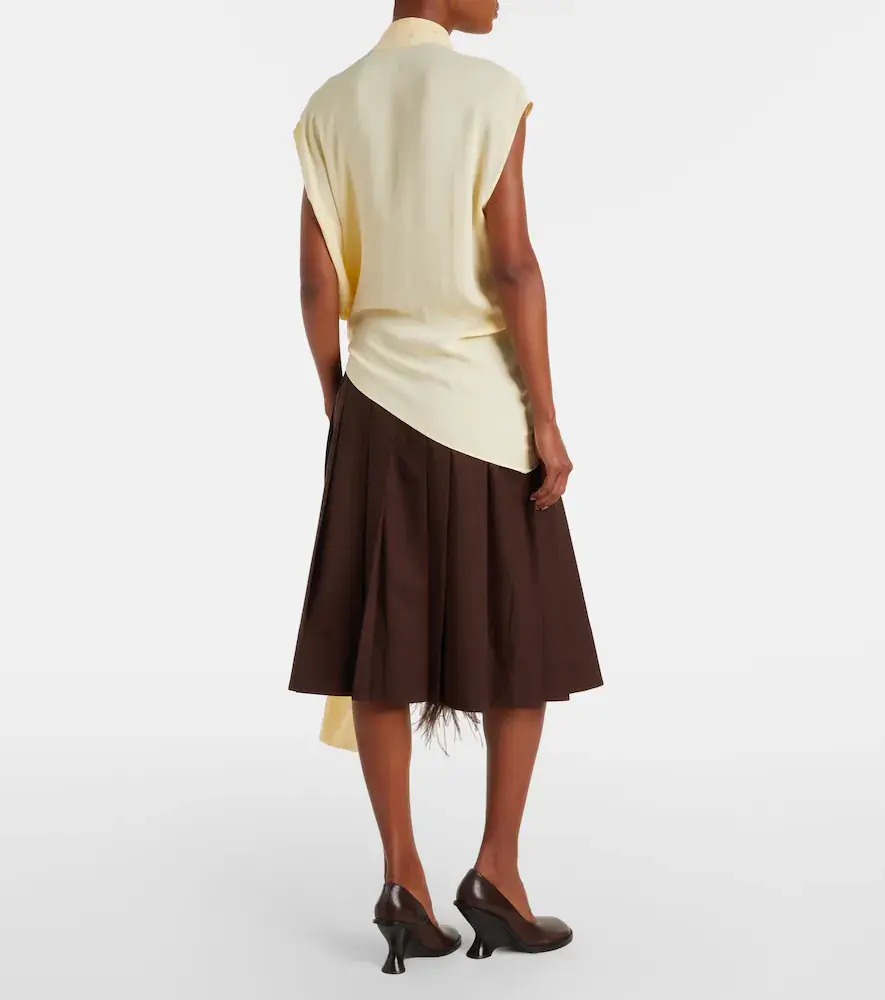 Plan C Asymmetric tie-neck blouse | Thumbnail 3