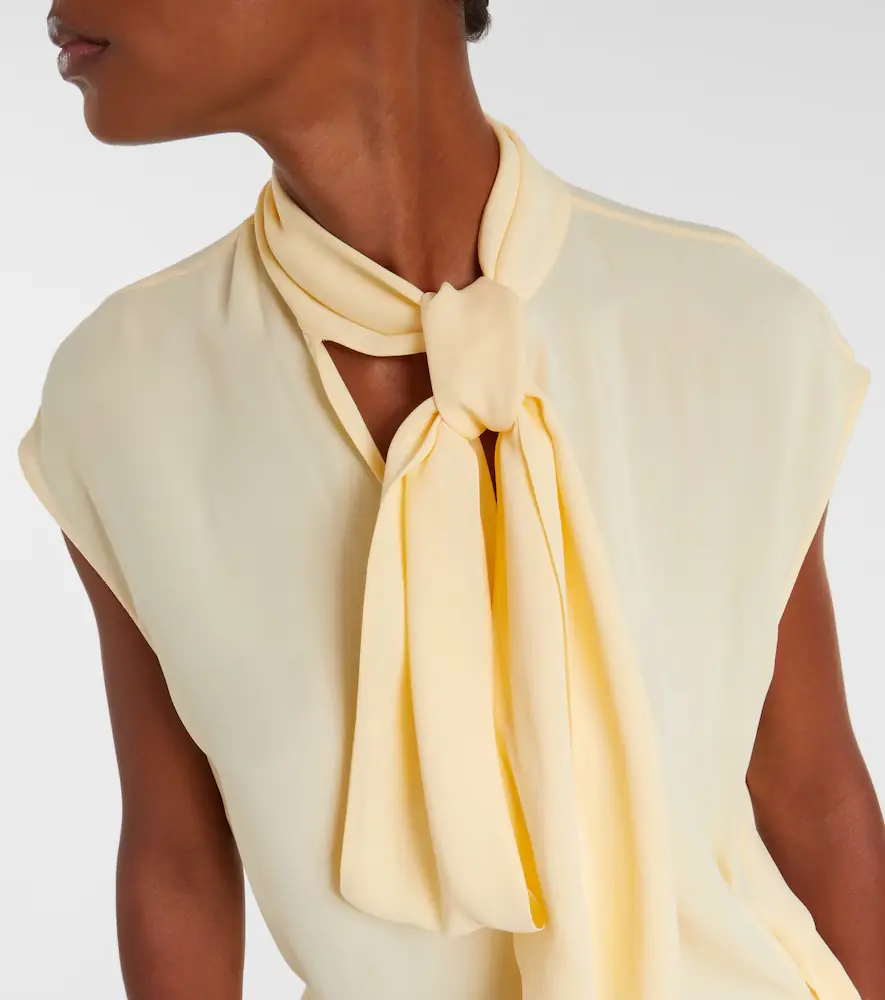 Plan C Asymmetric tie-neck blouse | Thumbnail 5