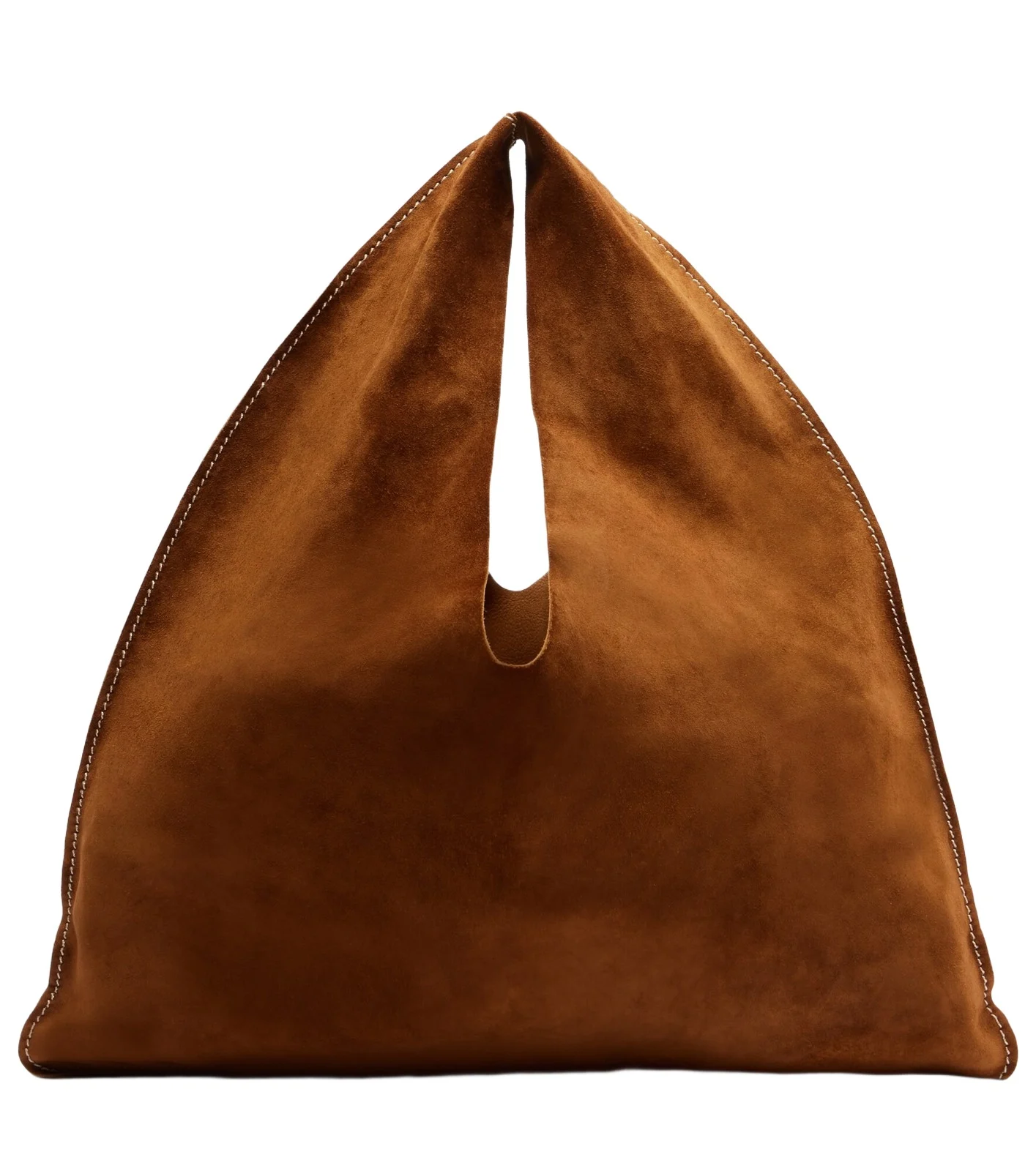 Bindle Small suede top-handle bag