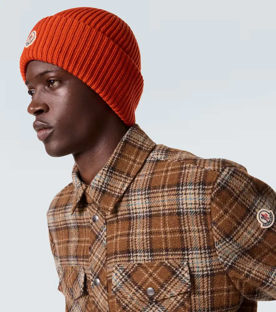 Moncler Logo wool and cashmere beanie | Thumbnail 3
