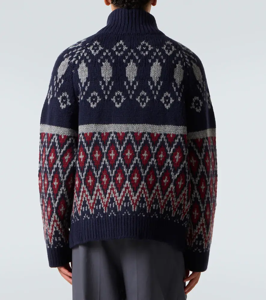 Loewe Wool jacquard zip-up sweater | Thumbnail 4 Loewe Wool jacquard zip-up sweater | Thumbnail 4