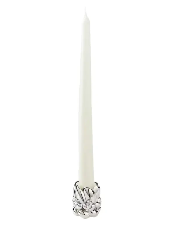 Christofle Babylone silver-plated candle holder