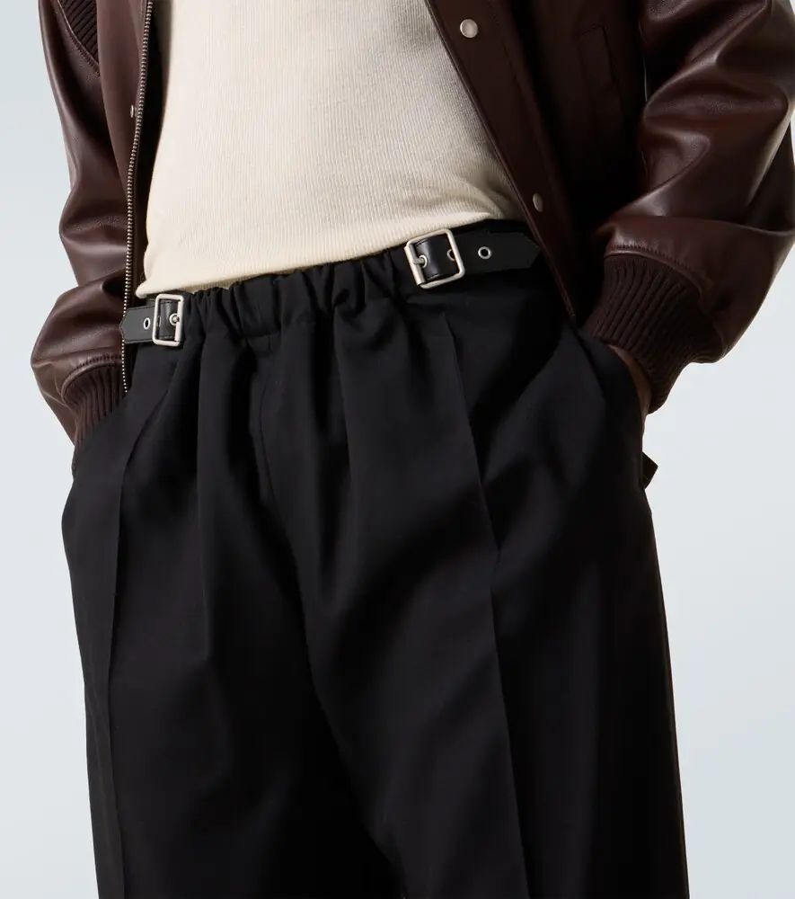 Loewe Belted wool straight pants | Thumbnail 4