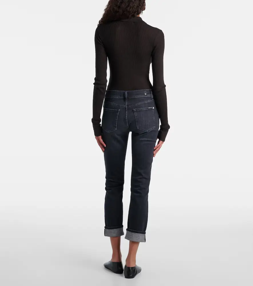 7 For All Mankind Mid-rise cropped skinny jeans | Thumbnail 3 7 For All Mankind Mid-rise cropped skinny jeans | Thumbnail 3