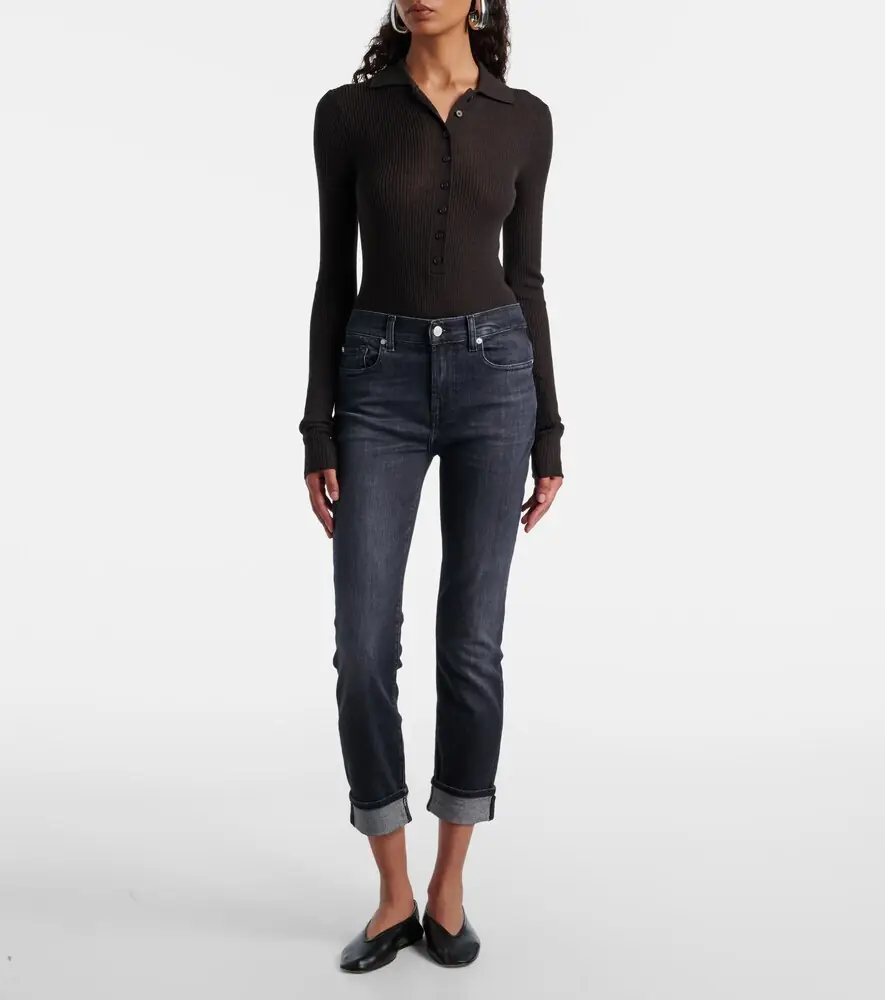 7 For All Mankind Mid-rise cropped skinny jeans | Thumbnail 4 7 For All Mankind Mid-rise cropped skinny jeans | Thumbnail 4