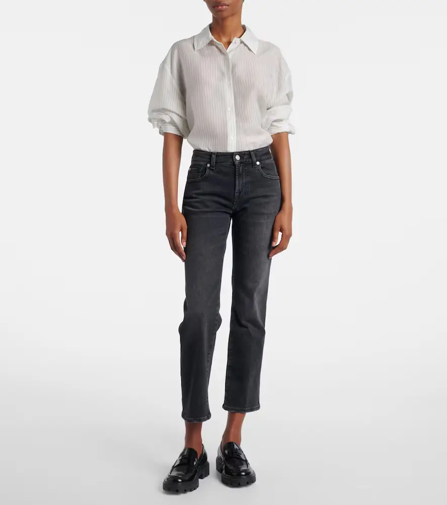 7 For All Mankind Calie Straight cropped mid-rise straight jeans | Thumbnail 4 7 For All Mankind Calie Straight cropped mid-rise straight jeans | Thumbnail 4