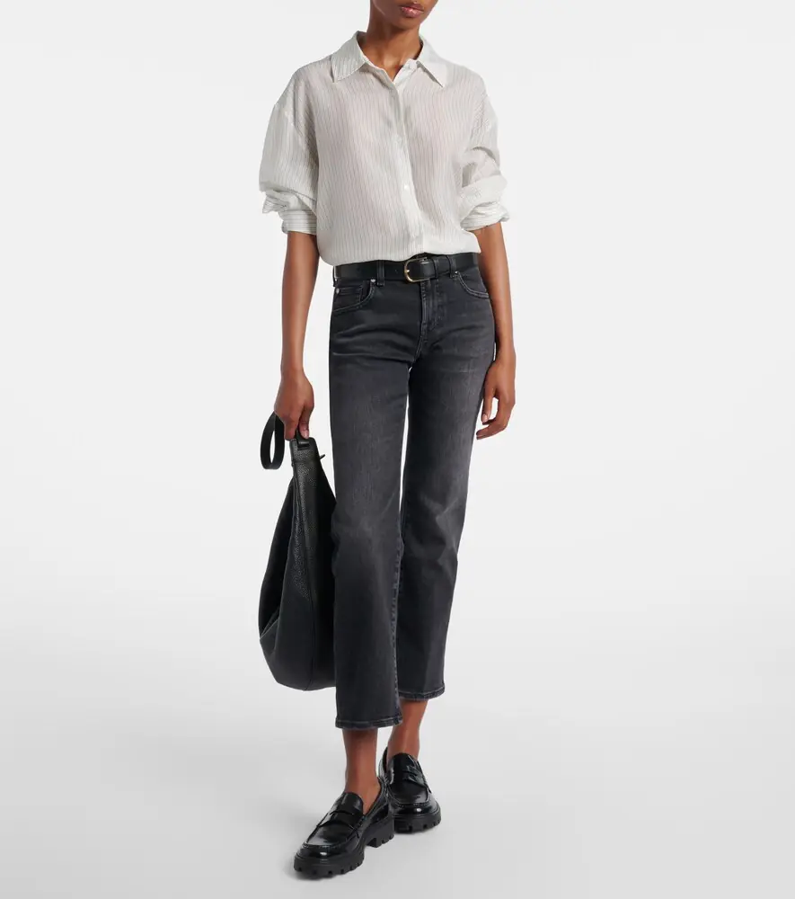 7 For All Mankind Calie Straight cropped mid-rise straight jeans | Thumbnail 6 7 For All Mankind Calie Straight cropped mid-rise straight jeans | Thumbnail 6