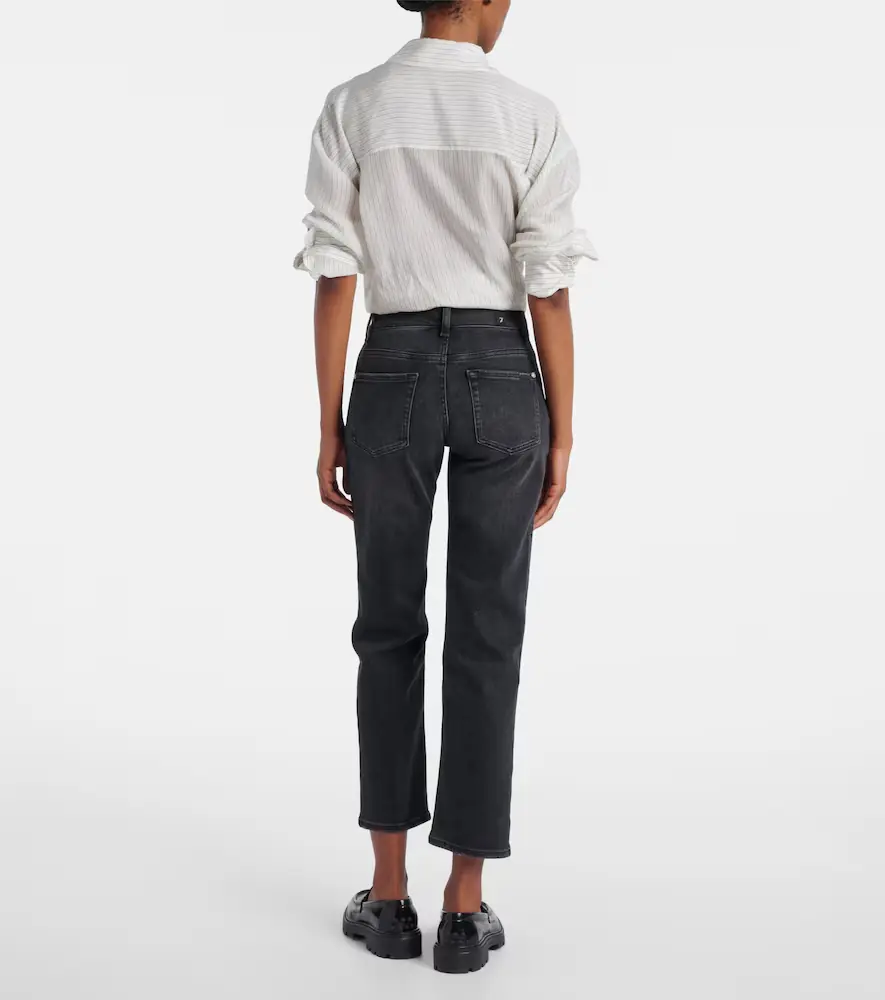 7 For All Mankind Calie Straight cropped mid-rise straight jeans | Thumbnail 7 7 For All Mankind Calie Straight cropped mid-rise straight jeans | Thumbnail 7