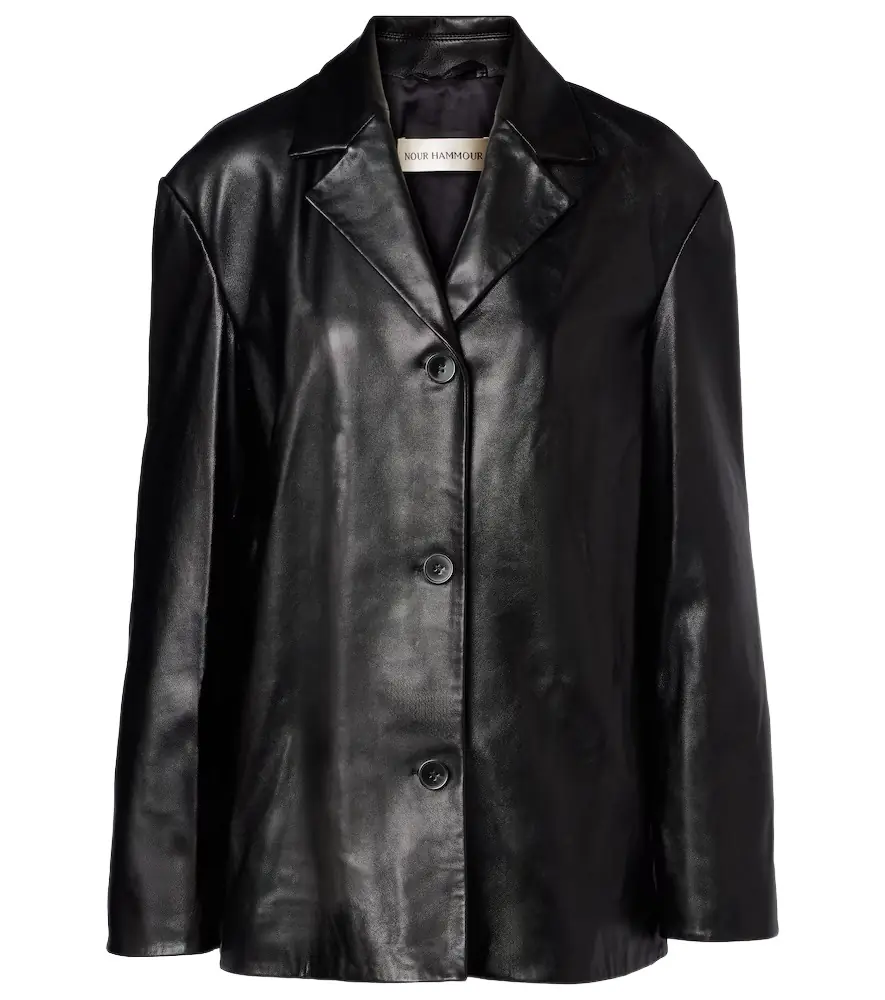 Nour Hammour Opus leather blazer | Image 1 Nour Hammour Opus leather blazer | Image 1