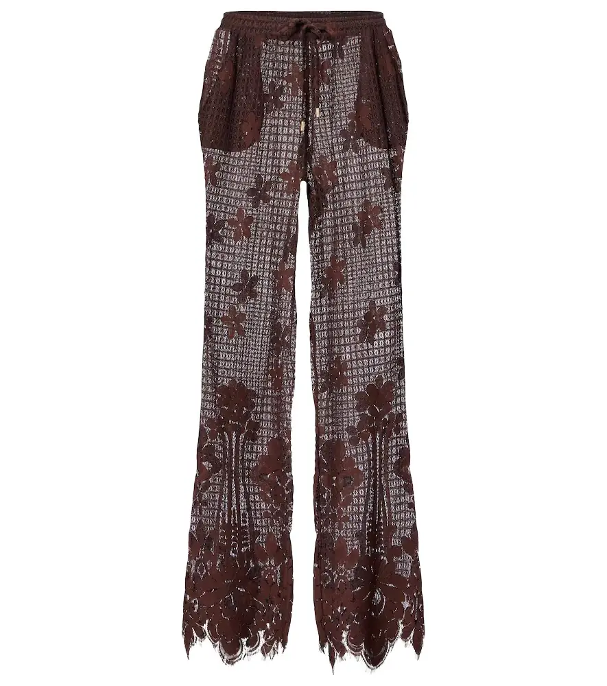 Melissa Odabash Etta cotton-blend lace wide-leg pants | Image 1 Melissa Odabash Etta cotton-blend lace wide-leg pants | Image 1