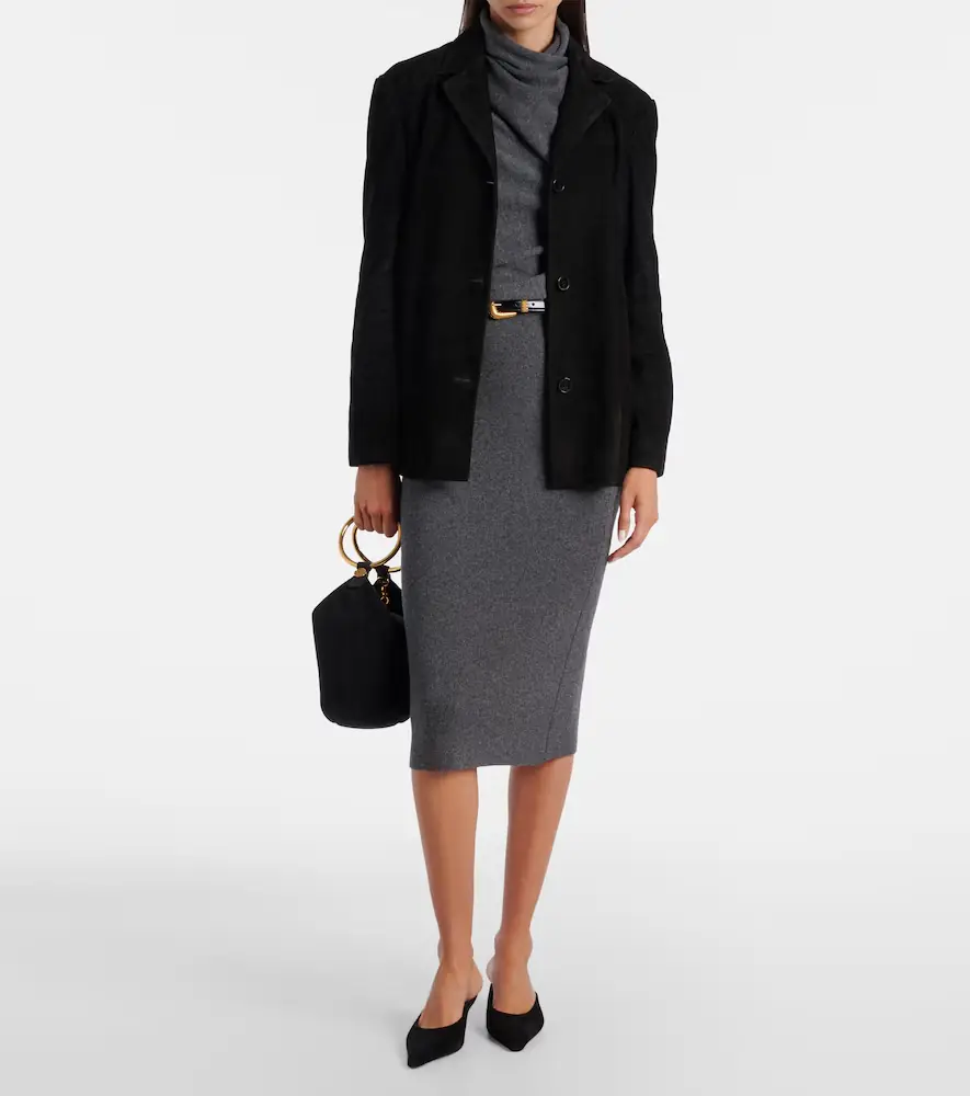 Nour Hammour Opus suede blazer | Thumbnail 6