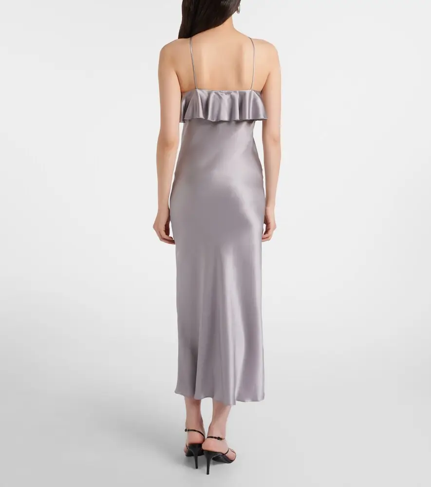 Rodarte Floral-appliqué silk charmeuse slip dress | Thumbnail 5