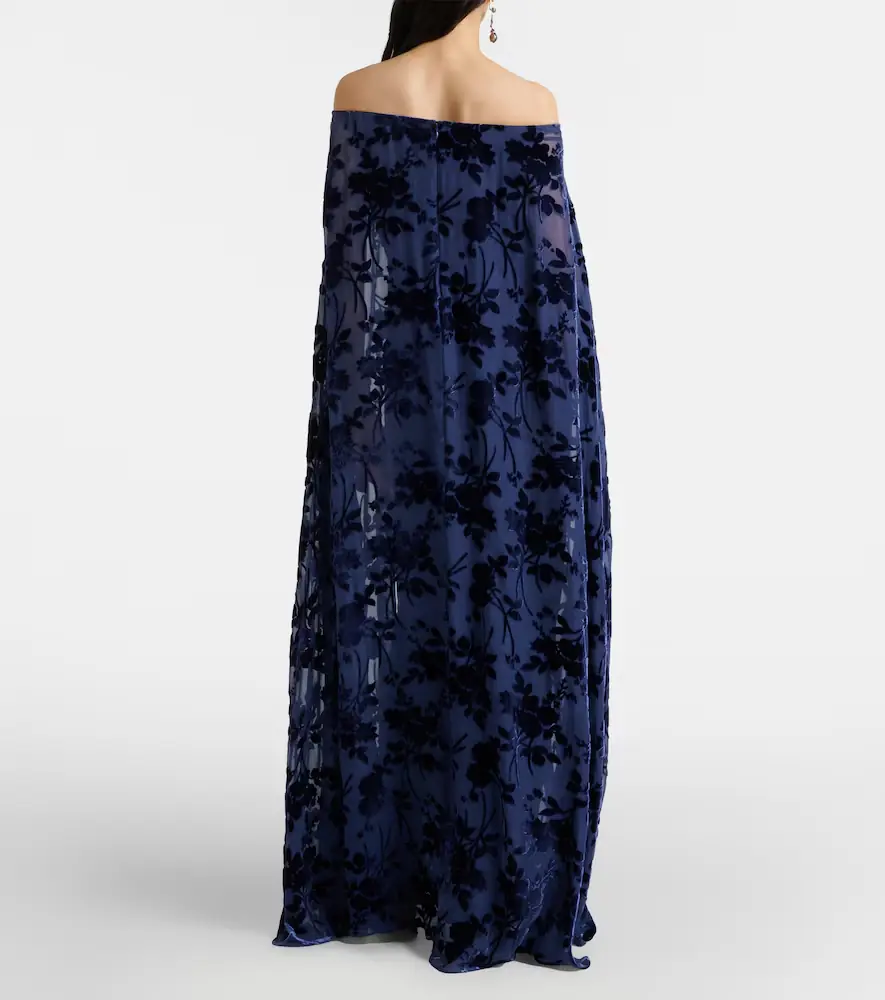 Rodarte Caped off-shoulder jacquard maxi dress | Thumbnail 6 Rodarte Caped off-shoulder jacquard maxi dress | Thumbnail 6
