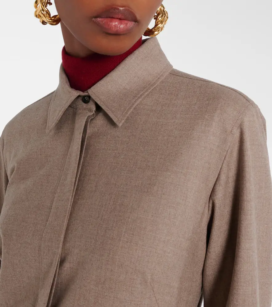Max Mara Pallino cashmere-blend shirt dress | Thumbnail 3 Max Mara Pallino cashmere-blend shirt dress | Thumbnail 3