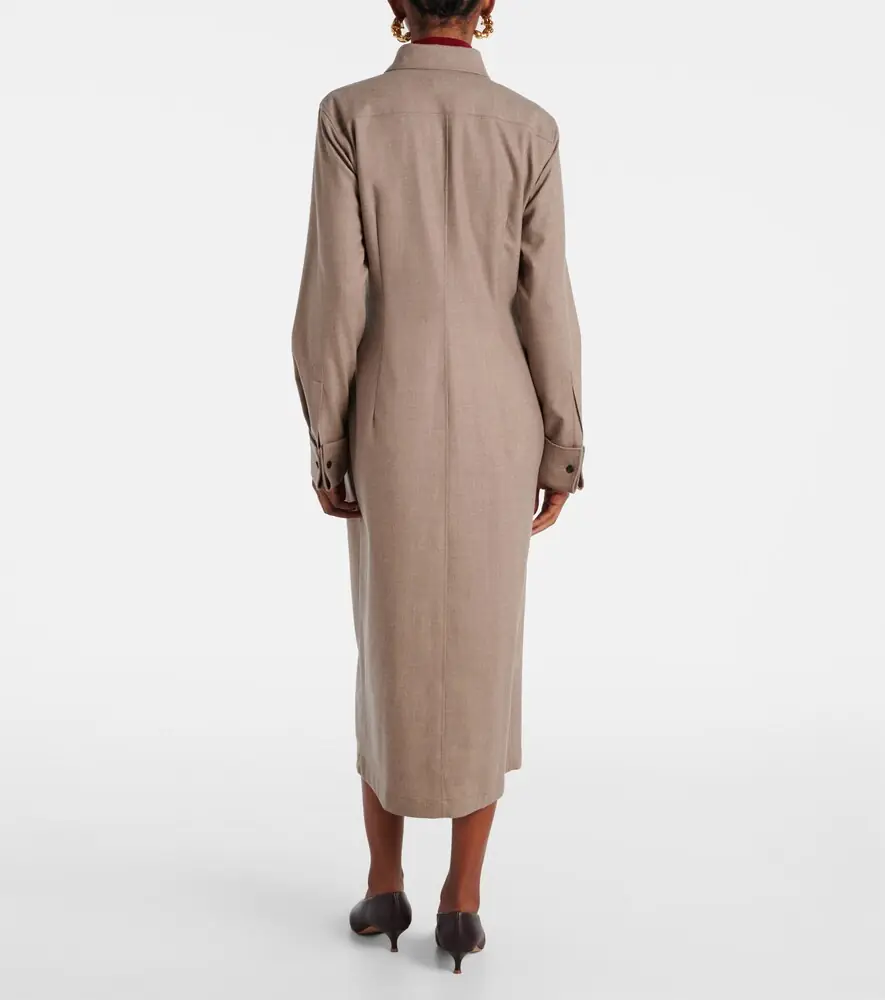 Max Mara Pallino cashmere-blend shirt dress | Thumbnail 4 Max Mara Pallino cashmere-blend shirt dress | Thumbnail 4
