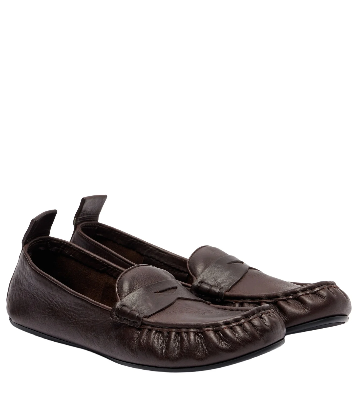 Leather penny loafers