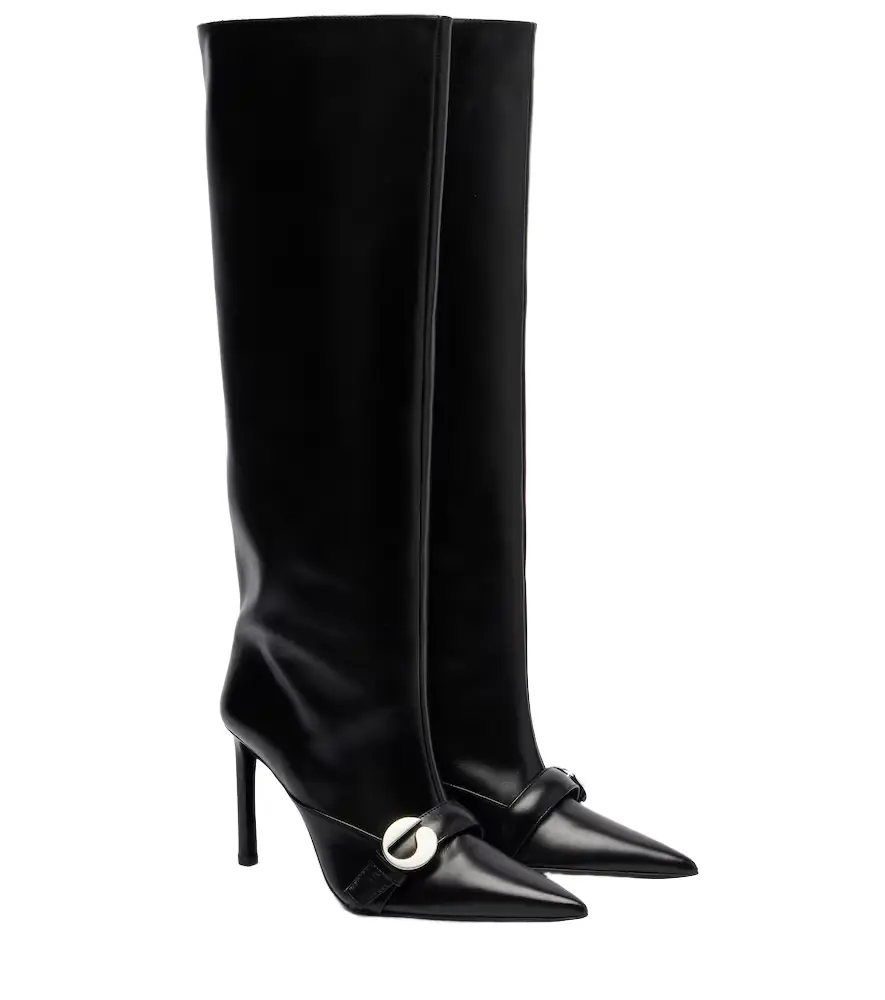 Coperni Logo leather knee-high boots | Image 1 Coperni Logo leather knee-high boots | Image 1