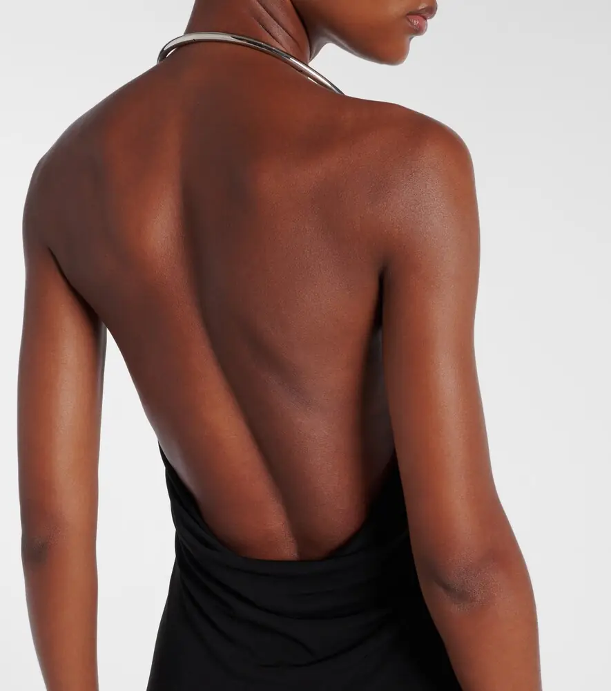 Coperni Logo Necklace embellished halterneck gown | Thumbnail 6 Coperni Logo Necklace embellished halterneck gown | Thumbnail 6