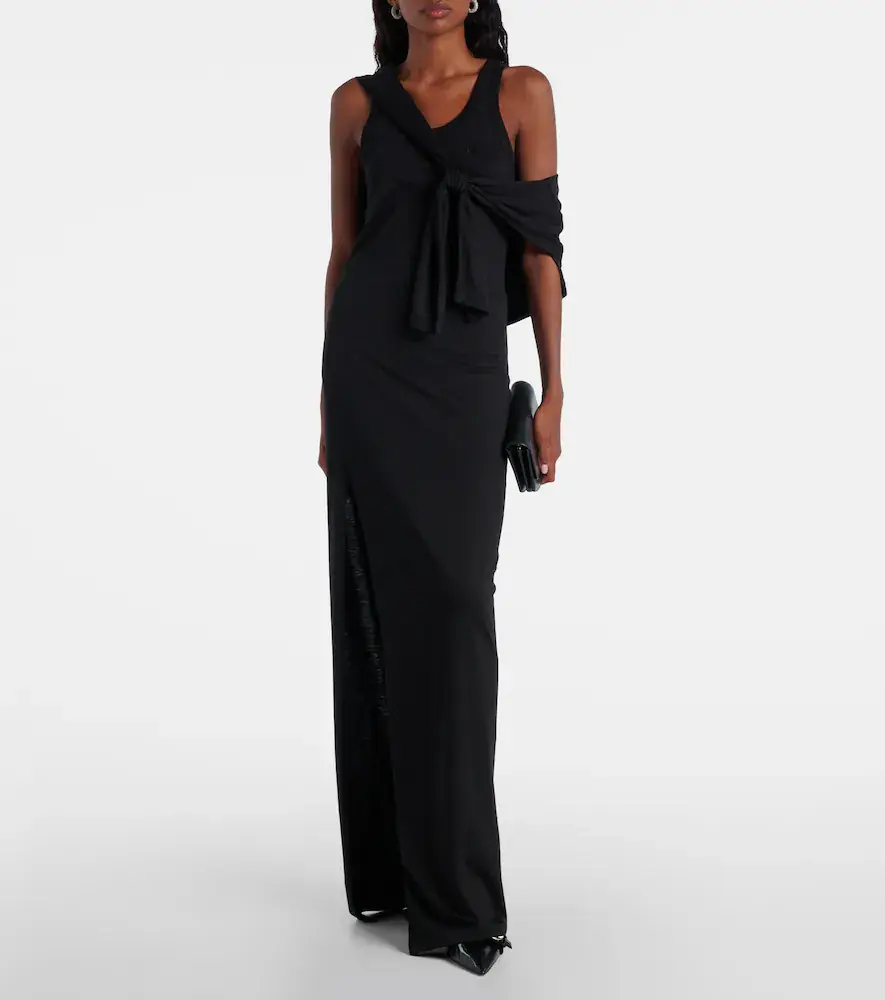 Coperni Layered cotton-blend jersey maxi dress | Thumbnail 2