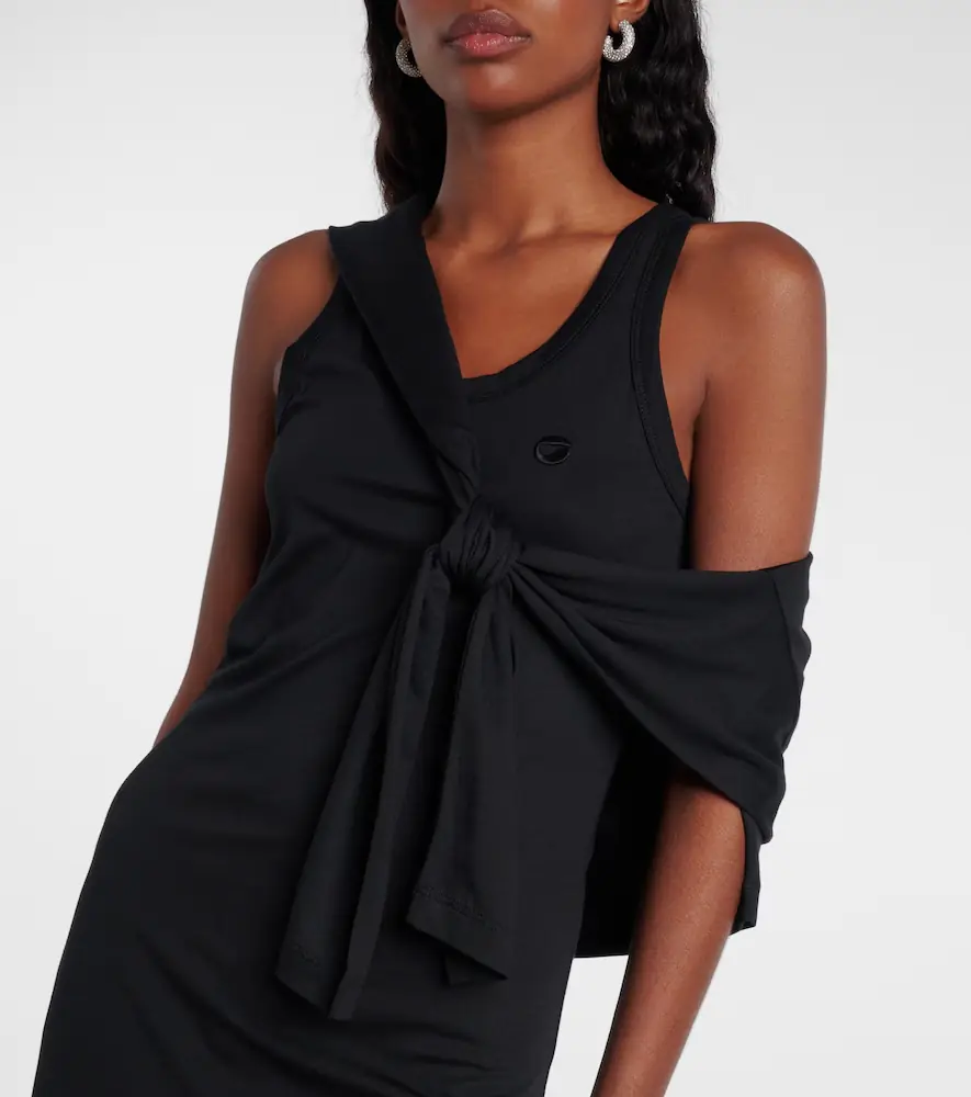 Coperni Layered cotton-blend jersey maxi dress | Thumbnail 4