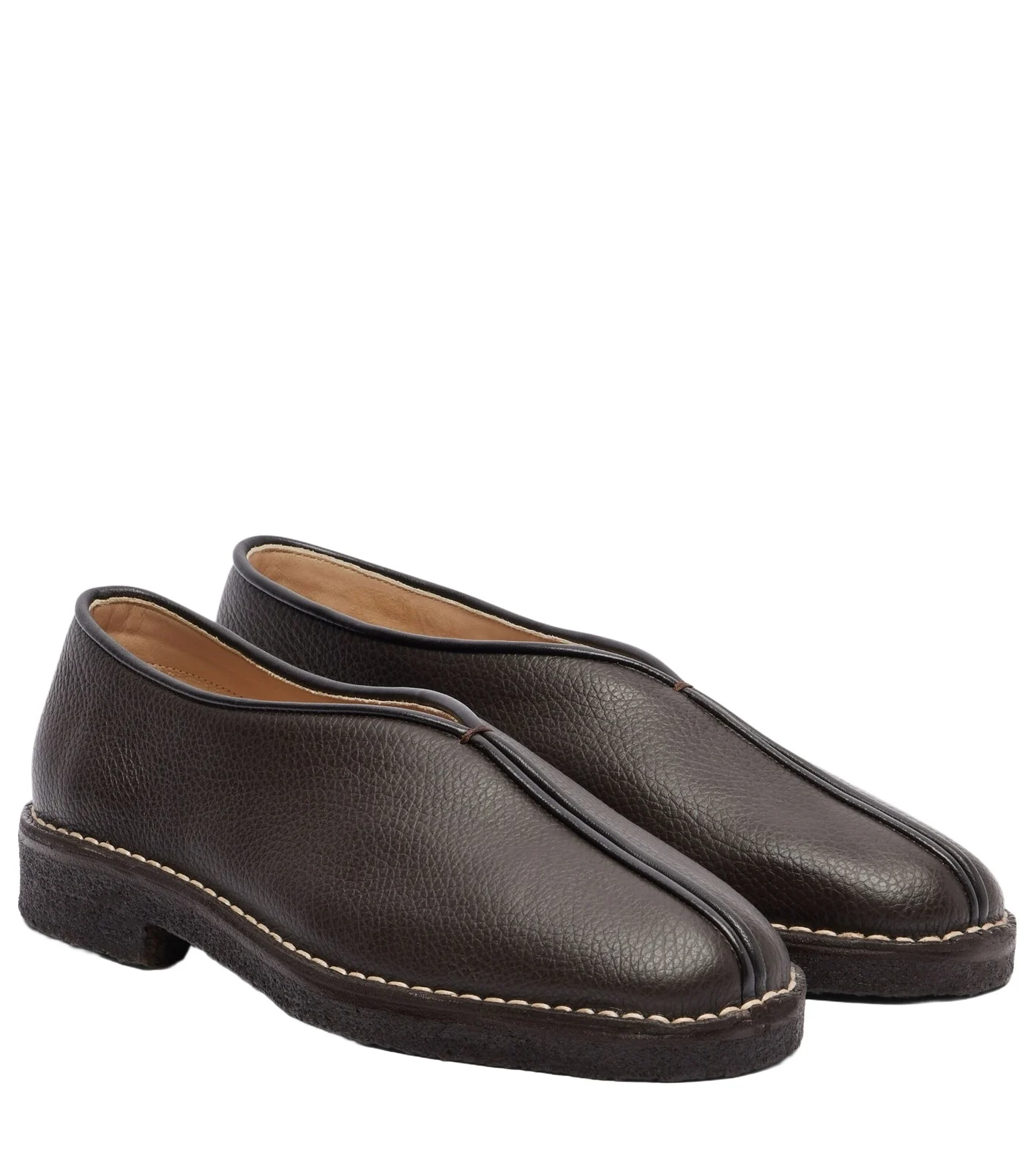 Piped leather loafers Piped leather loafers