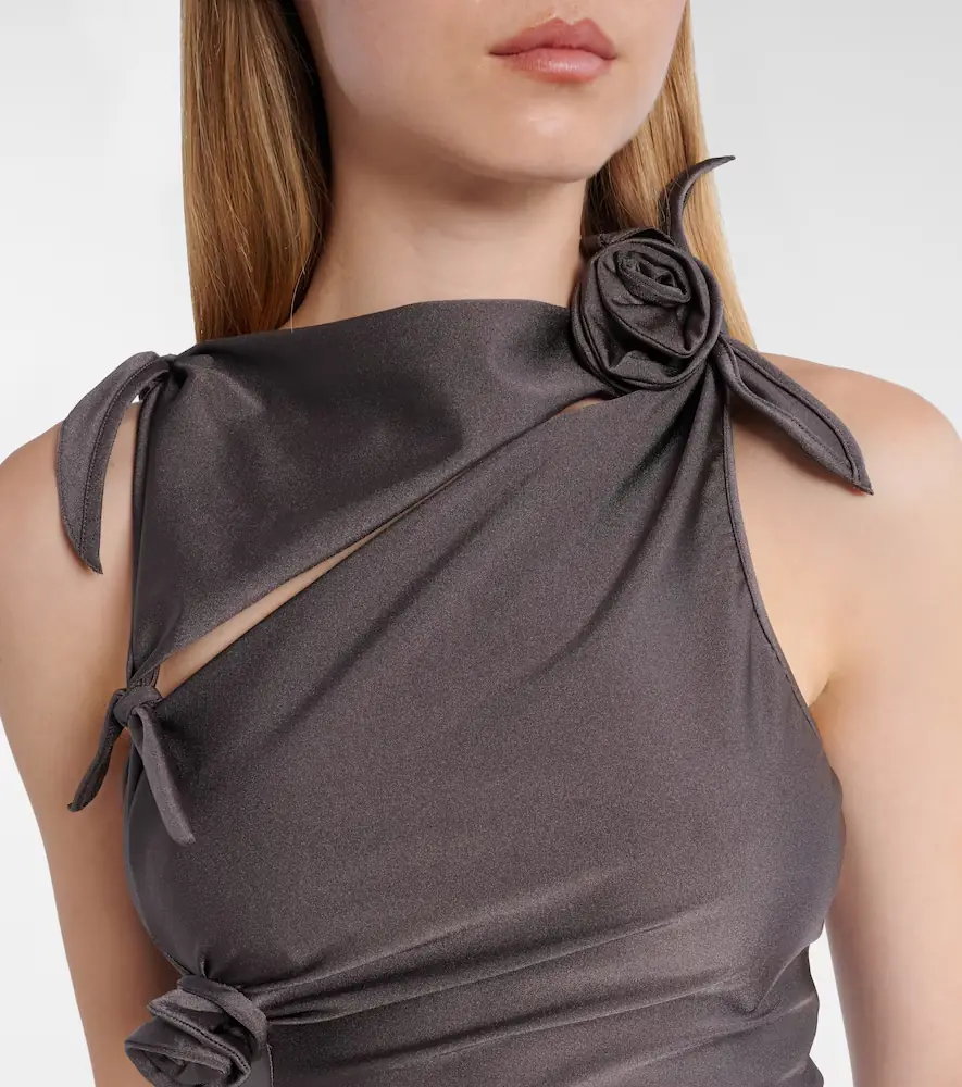 Coperni Floral-appliqué satin top | Thumbnail 3