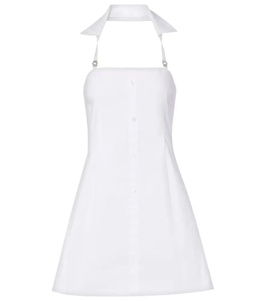Coperni Halterneck cotton minidress
