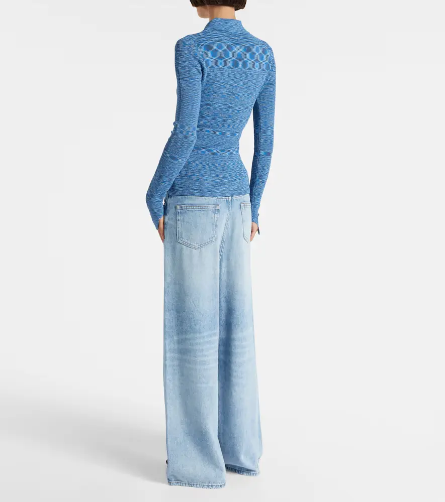 Ganni Space-dyed polo sweater | Thumbnail 2