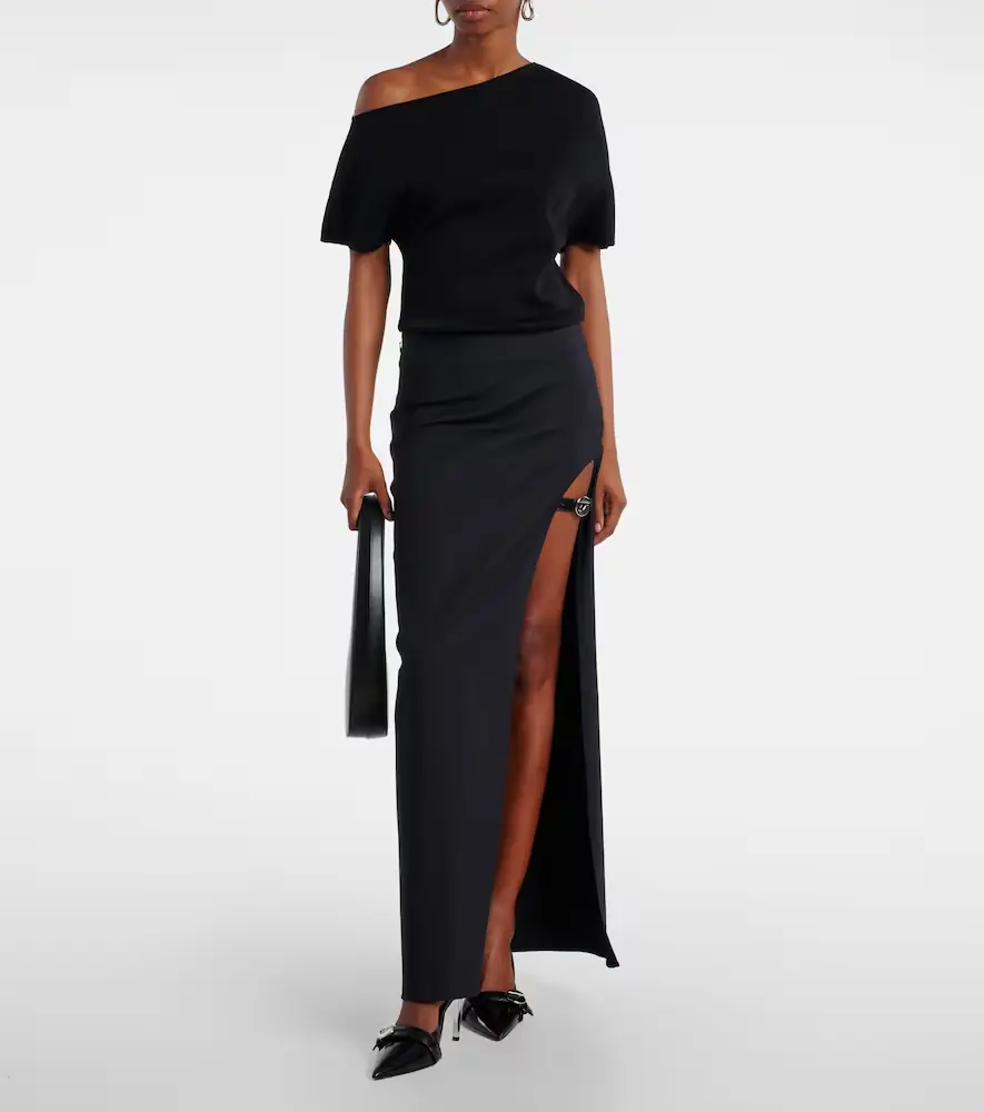 Coperni Garter cotton-blend jersey maxi skirt | Thumbnail 2