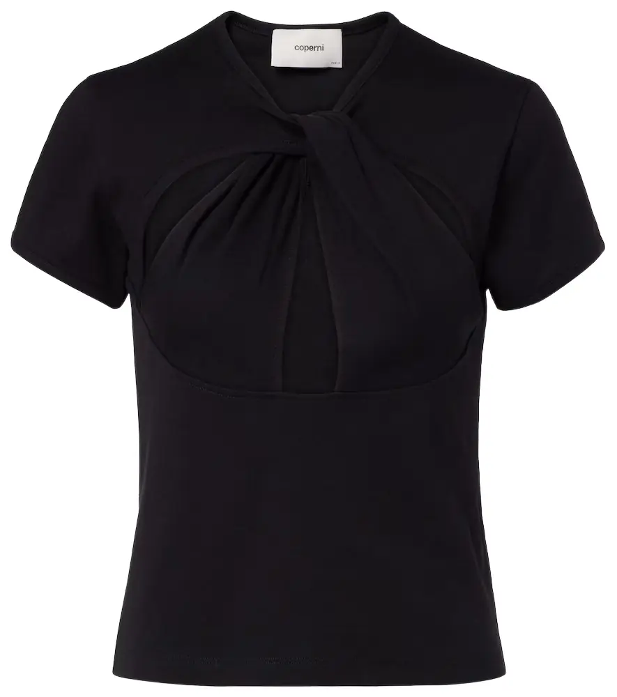 Cutout cotton T-shirt Cutout cotton T-shirt