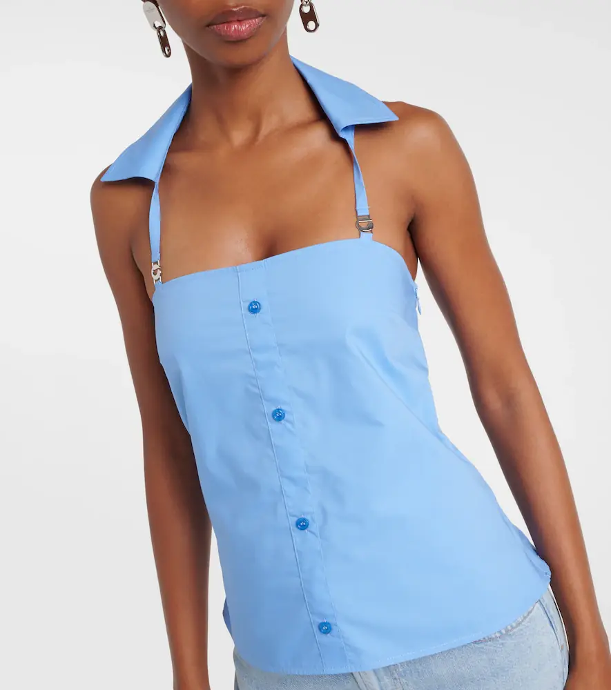 Coperni Halterneck cotton top | Thumbnail 4 Coperni Halterneck cotton top | Thumbnail 4
