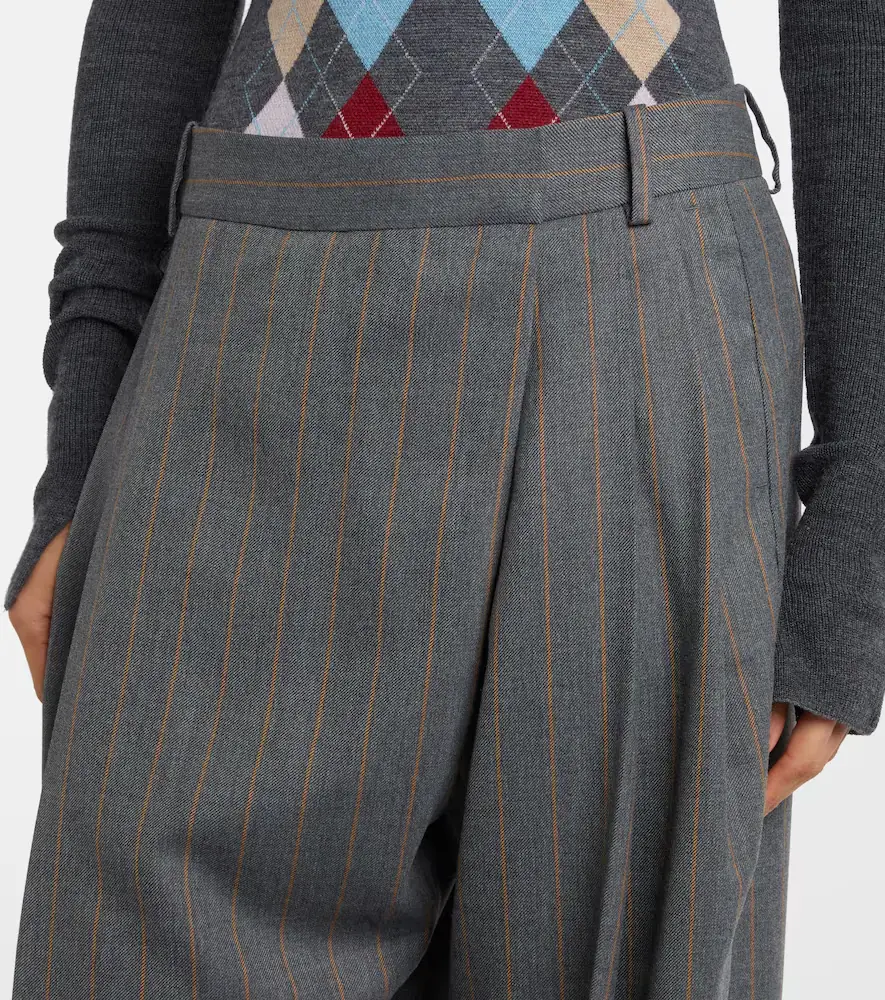 Ganni Pinstripe wide-leg pants | Thumbnail 3 Ganni Pinstripe wide-leg pants | Thumbnail 3