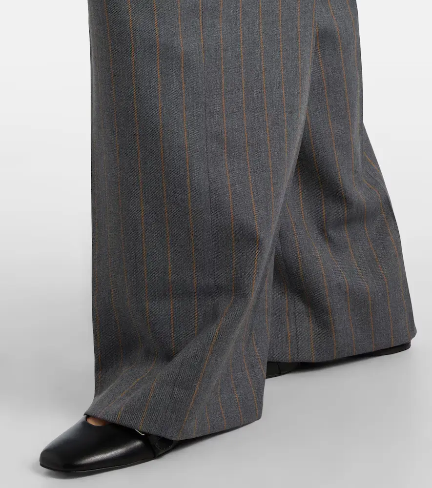 Ganni Pinstripe wide-leg pants | Thumbnail 6 Ganni Pinstripe wide-leg pants | Thumbnail 6