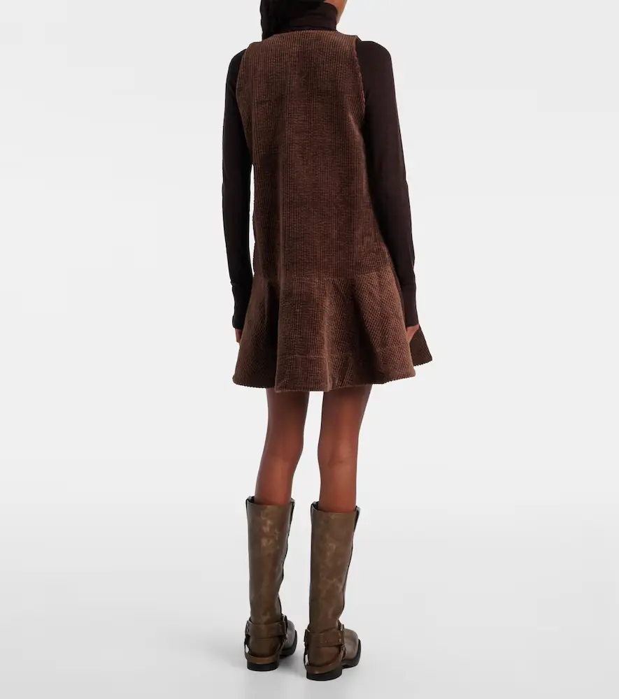 Ganni Cotton corduroy minidress | Thumbnail 3