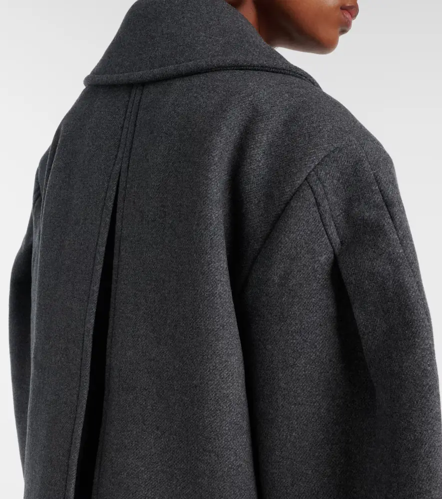 Ganni Oversized wool-blend peacoat | Thumbnail 3