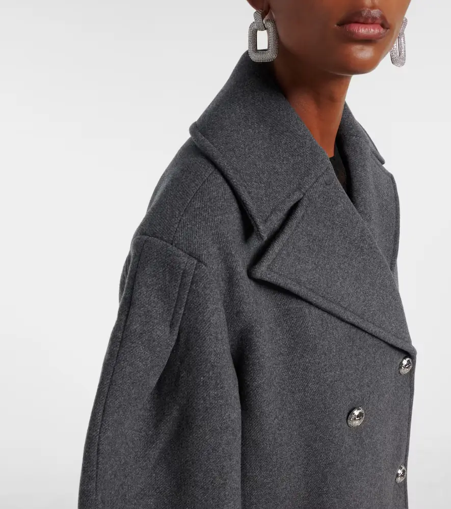 Ganni Oversized wool-blend peacoat | Thumbnail 7