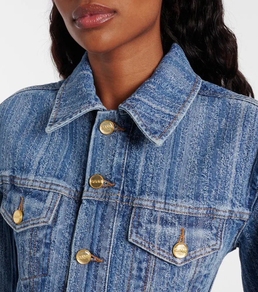 Ganni Peplum denim jacket | Thumbnail 3 Ganni Peplum denim jacket | Thumbnail 3