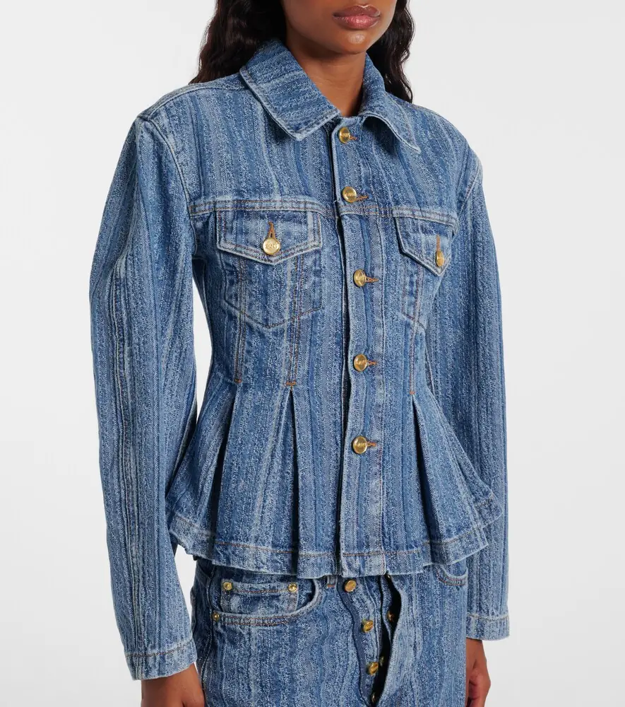 Ganni Peplum denim jacket | Thumbnail 4 Ganni Peplum denim jacket | Thumbnail 4