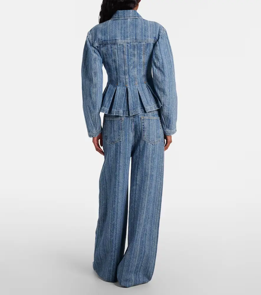 Ganni Peplum denim jacket | Thumbnail 6 Ganni Peplum denim jacket | Thumbnail 6