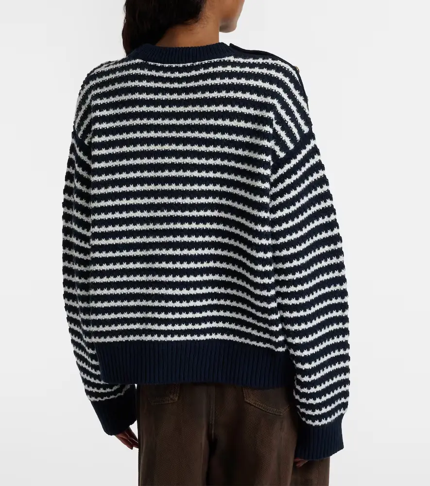 Ganni Striped wool and cotton sweater | Thumbnail 4 Ganni Striped wool and cotton sweater | Thumbnail 4