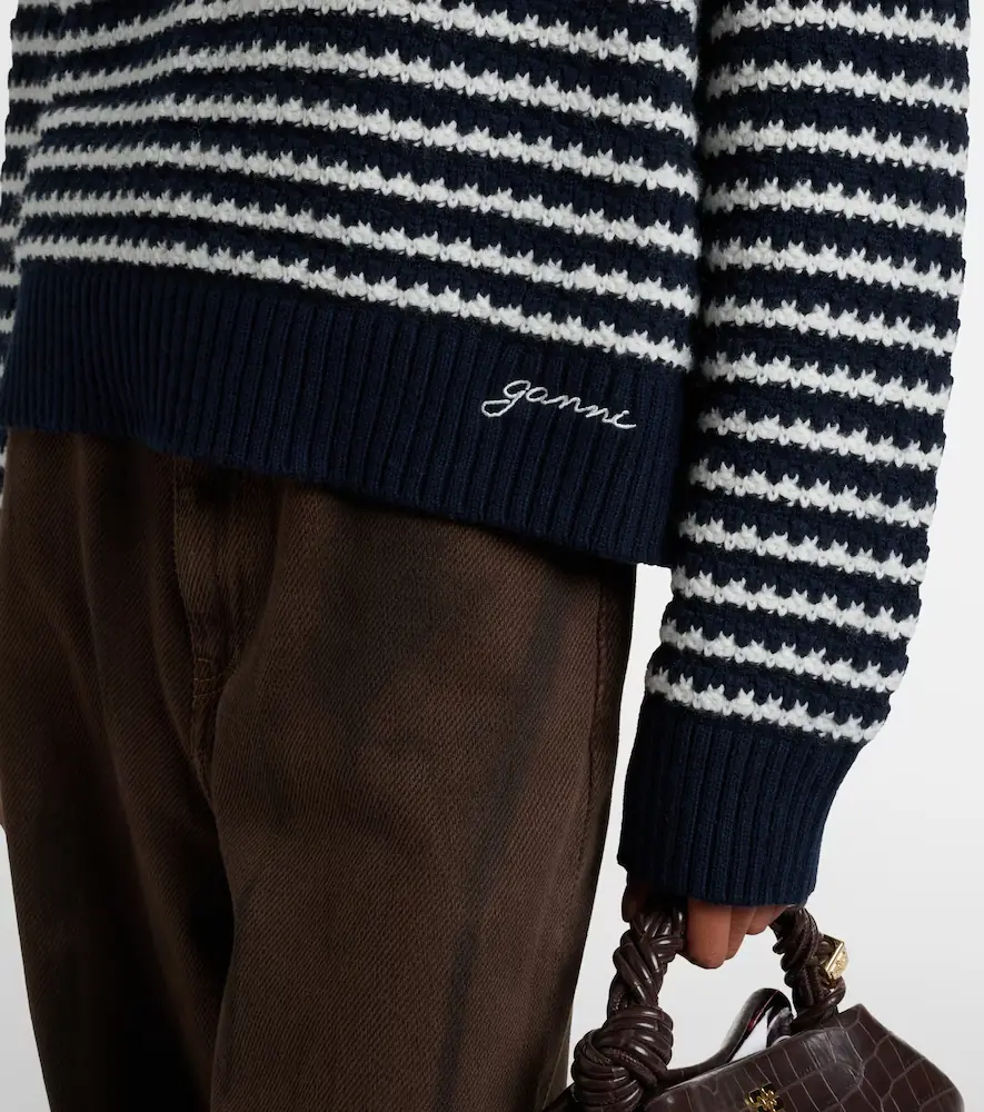 Ganni Striped wool and cotton sweater | Thumbnail 5 Ganni Striped wool and cotton sweater | Thumbnail 5