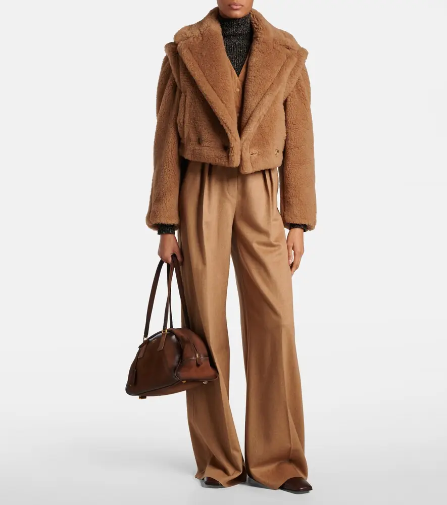Max Mara Santos cropped camel hair and silk jacket | Thumbnail 5 Max Mara Santos cropped camel hair and silk jacket | Thumbnail 5