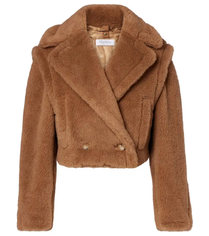 Max Mara Santos cropped camel hair and silk jacket