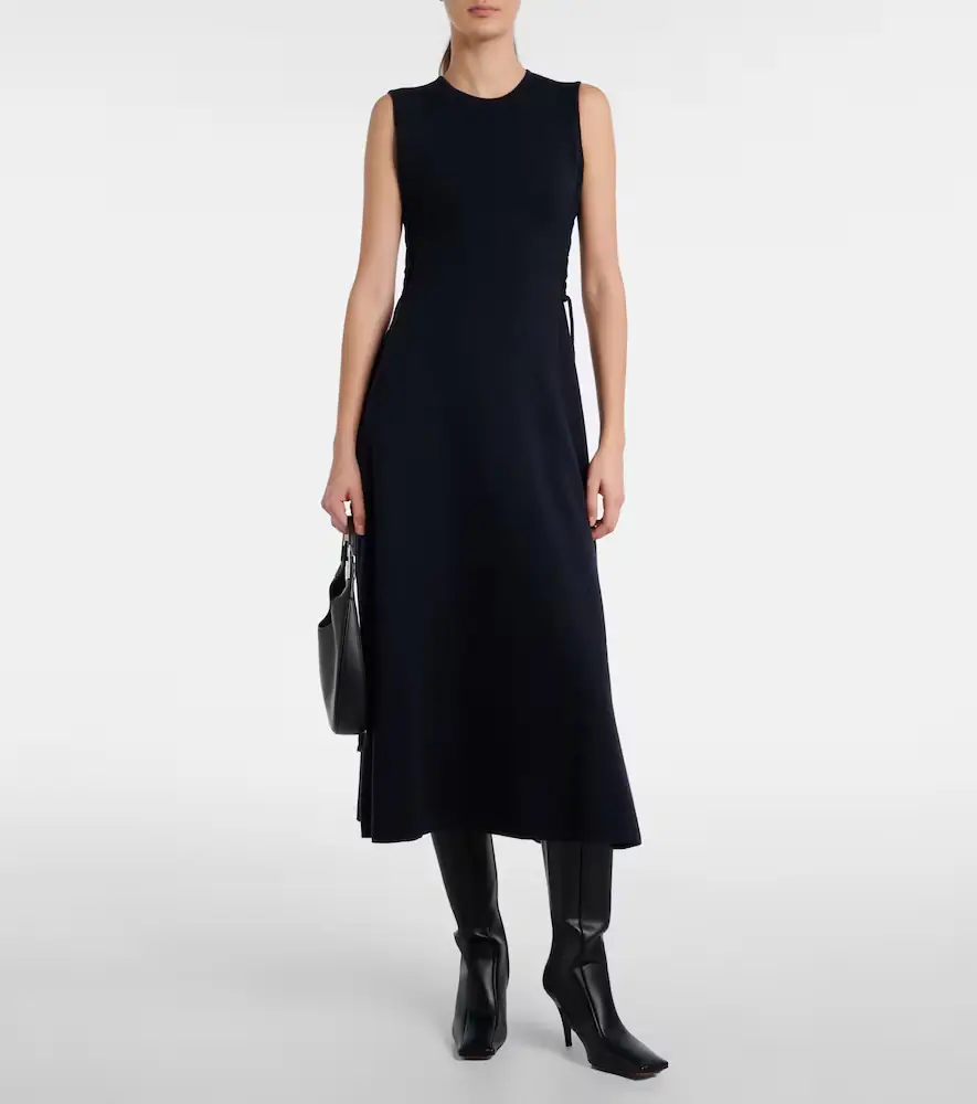 Max Mara Delfi virgin wool midi dress | Thumbnail 3 Max Mara Delfi virgin wool midi dress | Thumbnail 3
