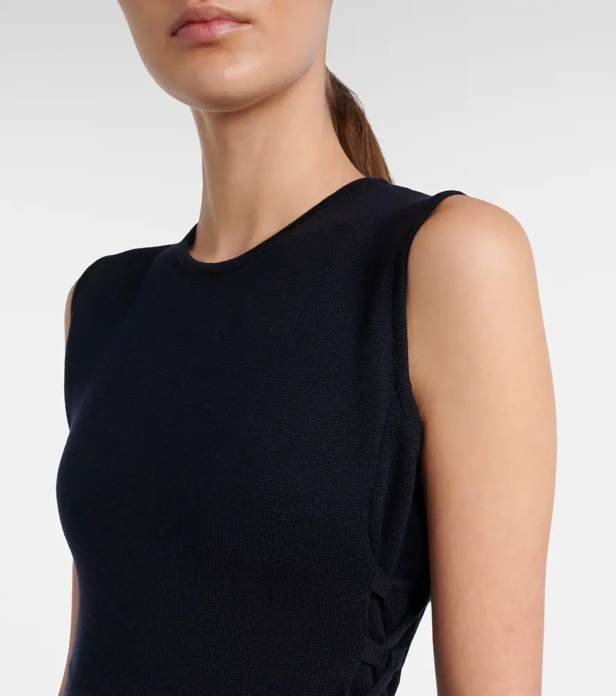 Max Mara Delfi virgin wool midi dress | Thumbnail 4 Max Mara Delfi virgin wool midi dress | Thumbnail 4