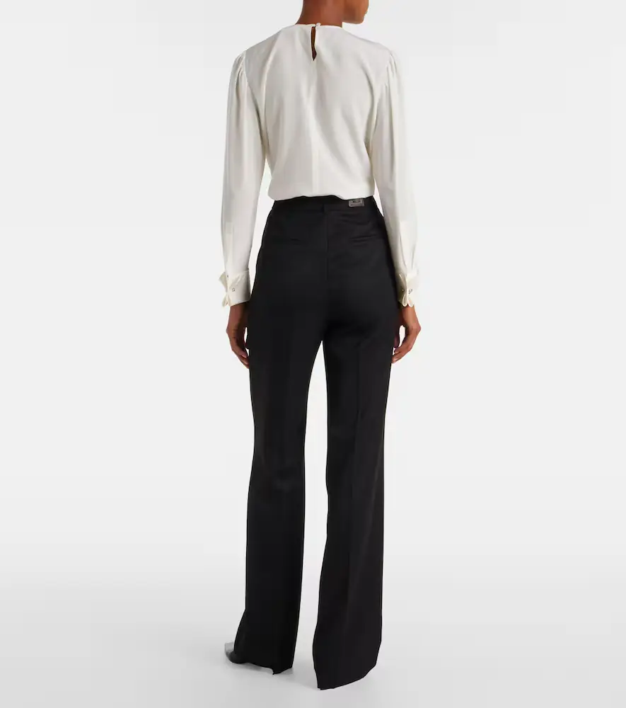 Max Mara Cannes virgin wool straight pants | Thumbnail 3 Max Mara Cannes virgin wool straight pants | Thumbnail 3